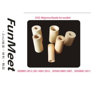 High Performance Tundish Nozzle With Zirconia Insert Alumina Body 20h Working