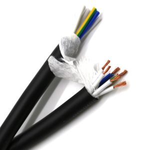 300/500V 6 Core Flexible Cable , Power Chain Soft Robotics Cable For Machine