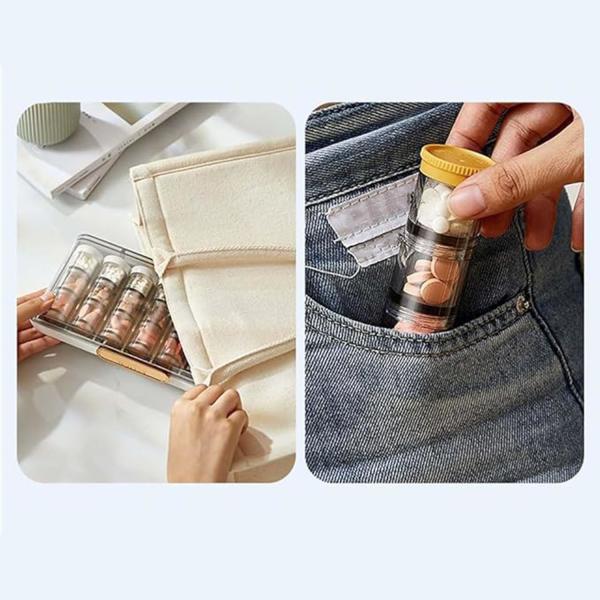 Weekly Pill Organizer 3 Times A Day 7 Day Pill Box With Separate Compartment Internal Box Threaded Knob Structure Large Medicine Organizer Box