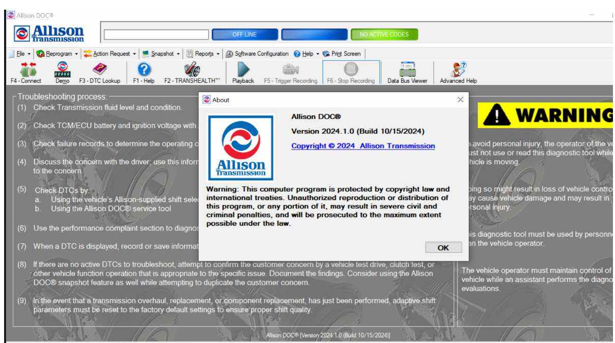 Cheap Allison DOC Premium V2024.11 Allison Transmission Diagnostic Software for sale