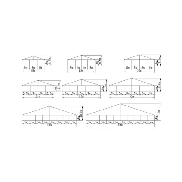 Waterproof / Fire/Flame Restardant Aluminum Transparent Wedding Party Canopy Marquee Tent On Sale