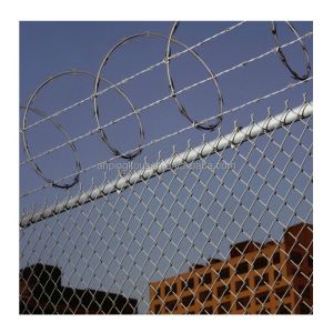 Chain Link Fence Barbed Wire Coil 14x14 16x14 Galvanized with Length 20m/25m/30m