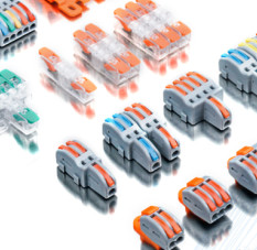 Brown 400V Push In Wire Connectors 12 Awg Wire Connector VSC-6 Type