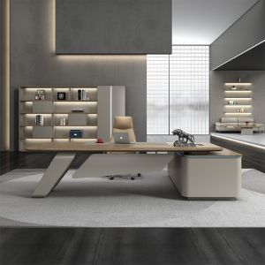 Business Type Modern Luxury Design Executive Wooden Office Table for CEO