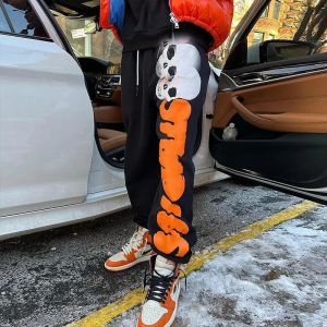 Custom Flared Puff Printing Stacked Sweat Suits Slim Fit Puff Print Men