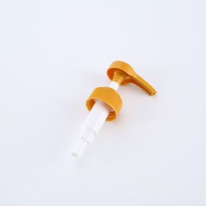 China 28/410 Screw Aluminum And Plastic Lotion Pumps Ribbed Closure on sale