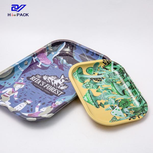 Quality Customizable Weed Packaging Can Oval Metal Tray for Flower Packing with Different Patterns wholesale