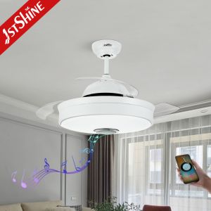WiFi Control 6 Speeds 35W retractable fan light With Hidden Blade