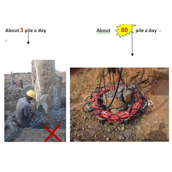 New style hydraulic round concrete pile breaker with high efficiency