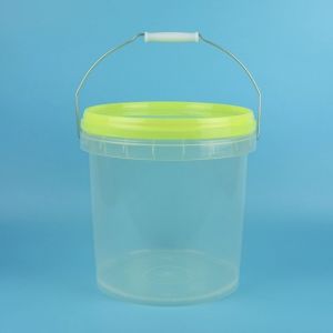 5l Clear Plastic Bucket Pails With Lid Thermal Transfer Decoration
