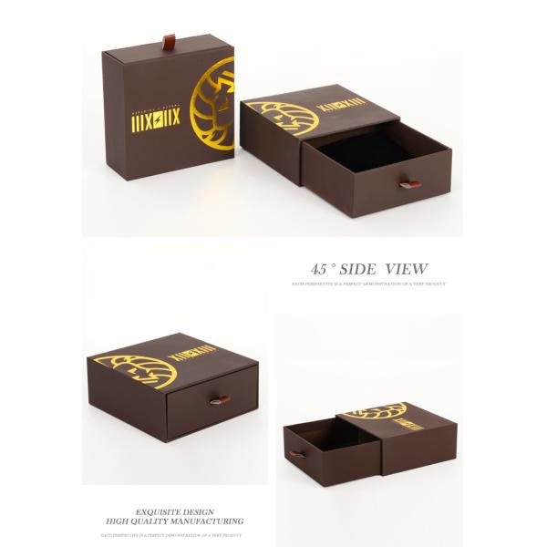 Luxury Small Paper Gift Box Recycled Handmade With Custom Foil Stamping Logo