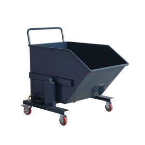 Blue Skips Tipper Bins Self Dumping Bin Portable Trash Waste Scrap Steel Hopper