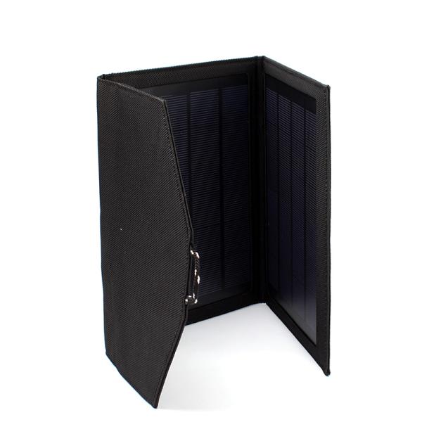 Foldable Solar Mobile Phone Charger 14 Watt 5 Volt Black / Red For Tablet PC