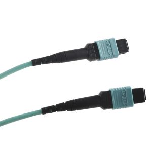 12 Fiber OM3 MPO Trunk Cable Fiber Optic MTP Patch Cord LSZH 1M Type B