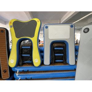 Safe And Stable Non-Slip PVC Inflatable Dog Water Rampfloating Platform Pet