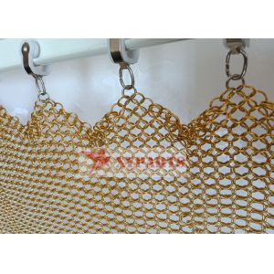 China Corrosion Resistance Stainless Steel Chain Braided Ring Mesh For Light Partitioning on sale