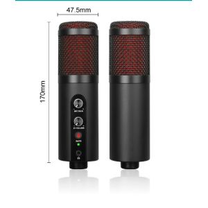 CE ROHS 170mm USB Recording Microphone For Laptop Plug And Play