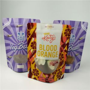 Custom Smell Proof Mylar Bags Plastic Stand up zipper pouch Cbd Food Packaging
