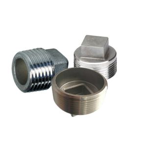 Square Head Stainless Steel Threaded Pipe Fittings Threaded Plug 304 BSP ASME