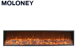 Cheap 2000mm Insert Firebox Remote Control Wall Inserted Black Frame Artificial Fire for sale