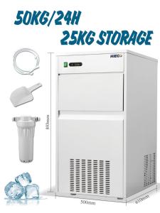 Cheap 50kg Portable Nugget Ice Machine Commercial Automatic Bullet Ice Cube Maker for sale