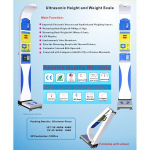 Coin Operated Height And Weight Measuring Scale
