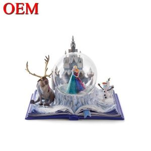 custom Light Up Water Globe OEM Movie Princess Snow Globe Toys With Music