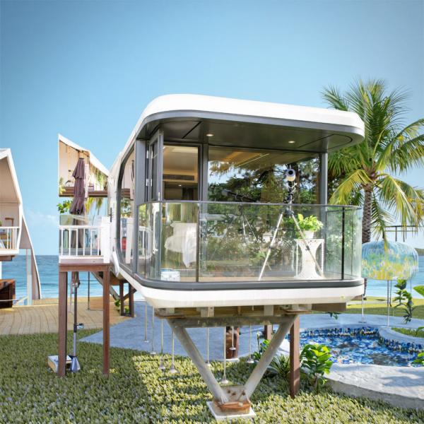 Prefabricated Luxury Tiny Space Capsule House Apple Cabin For Sunshine House Shop Office