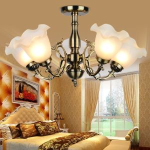 Lily Of the Valley European Style Red Bronze Chandelier for living room hotels 3