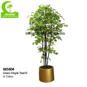 Cheap 180cm Artificial Potted Floor Plants Green Maple Tree For Garden Landscpe Decoration for sale