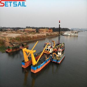 Total Breadth 5m-15m Import Diesel Engine Cutter Suction Dredger for River Sand