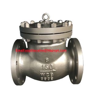 WCB 8'' 150LB cast steel flanged check valve supplier