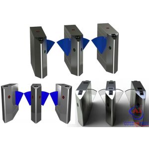 Cheap Brush Motor Flap Barrier Gate For Office / Hospital Building Automatic Systems Turnstiles for sale