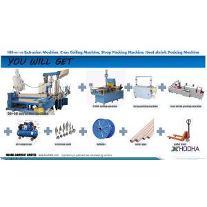 Wire And Cable Coiling And Wrapping Line With Extrusion Machine