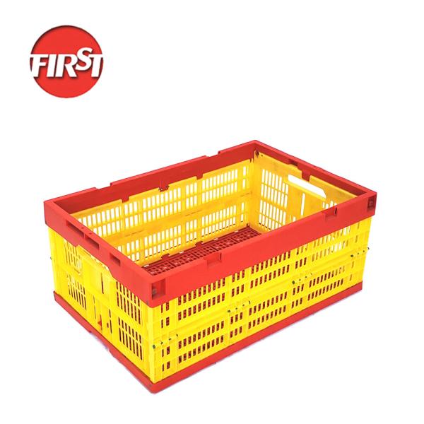 Durable Plastic Crate with Stackable and Foldable Design External Size 600*400