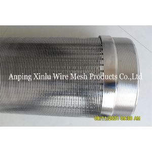 1.0mm Slot Vee Wrapped Water Deep Well Screen Pipe With Male Female Threaded