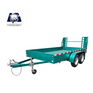 Buy cheap Modular Double Axle Box Trailer Mid Axle Utility Cargo Trailer Green from wholesalers