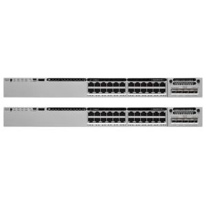 Cheap WS-C3850-24P-E Stackable Network Switch 24 Port Gigabit IP Services Features for sale