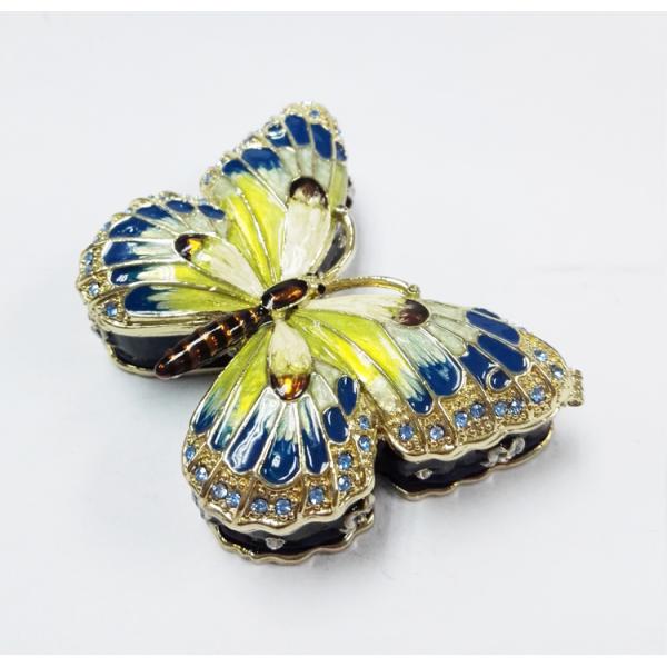 Meatl Butterfly Trinket Box Butterfly Pewter Jewelry Boxes
