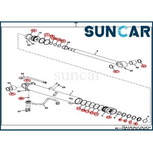 60D 60G Deere Hydraulic Seal Kit FYD00000085 Boom Cylinder Replacement Sealing