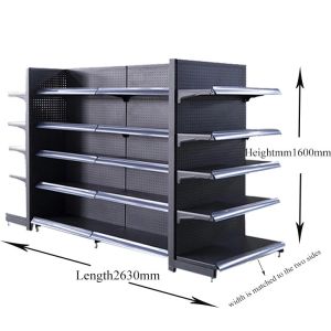 Factory Custom Size Color logo layer light duty shelves for supermarket yellow