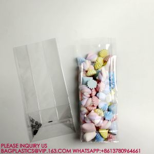 Side Gusset With Bottomo OPP Bag Square Bottom Cellophane Flat Plastic Bag For