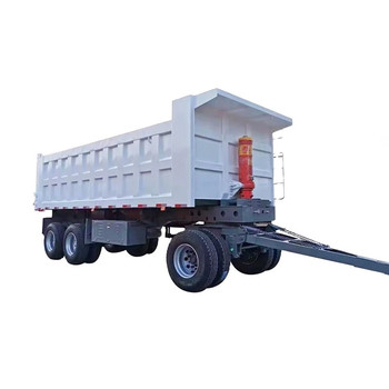 Quality Farm Trailer 3-Axles Hydraulic Rear Dump Draw Bar Full Trailer wholesale