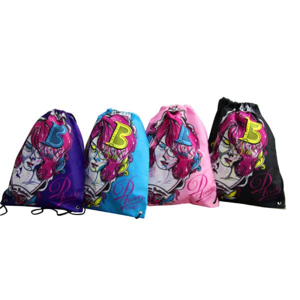Quality Colorful 75g Unwoven Drawstring Back Bag, Non Woven Carry Bag For Advertising, Gift wholesale