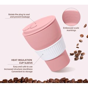 2000ml Silicone Water Bottle Collapsible Cup BPA Free Cold Resistant