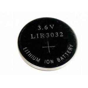 Rechargeable LIR3032 Li Ion Button Battery 110mAh Low Power Consumption