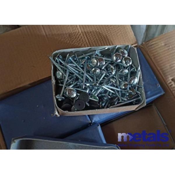 BWG9 X2.5 Inch Electro Galvanized Nails Umbrella Head Twisted Shank 8 Boxes