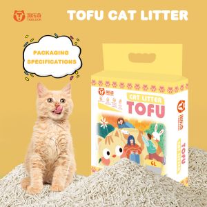 Clumping Cat Litter Extended Odor Protection Plant-Based Cat Litter Tofu Firm