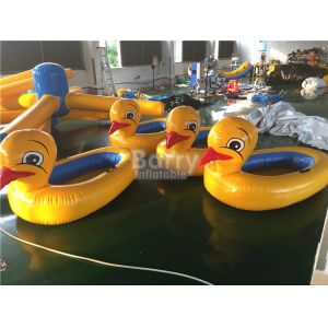 Big Yellow Duck Animal Floats Inflatable Water Toys For Pool with Logo Printing
