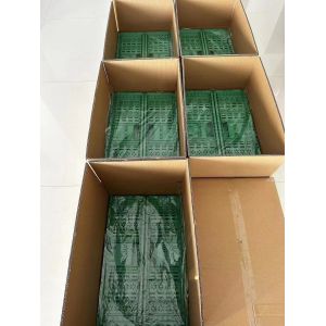 Durable Orange Mesh Style Plastic Meat Crate Box for Vegetables and Fruits EU